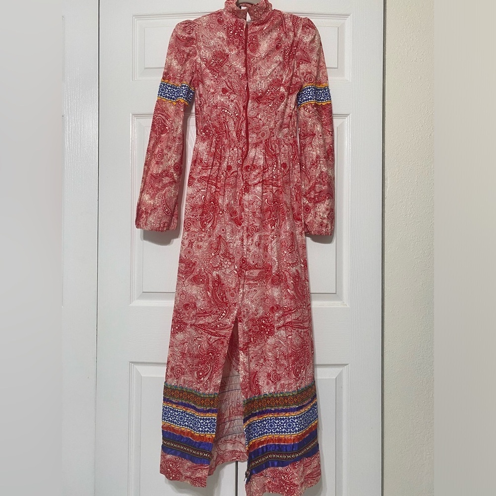 VINTAGE 70’s YOUNG INNOCENT By Arpeja maxi dress size 7 - Picture 2 of 11